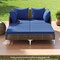 2-Person Patio Rattan Daybed with Soft Cushions and Heavy-Duty Metal Frame Relaxation Lounger